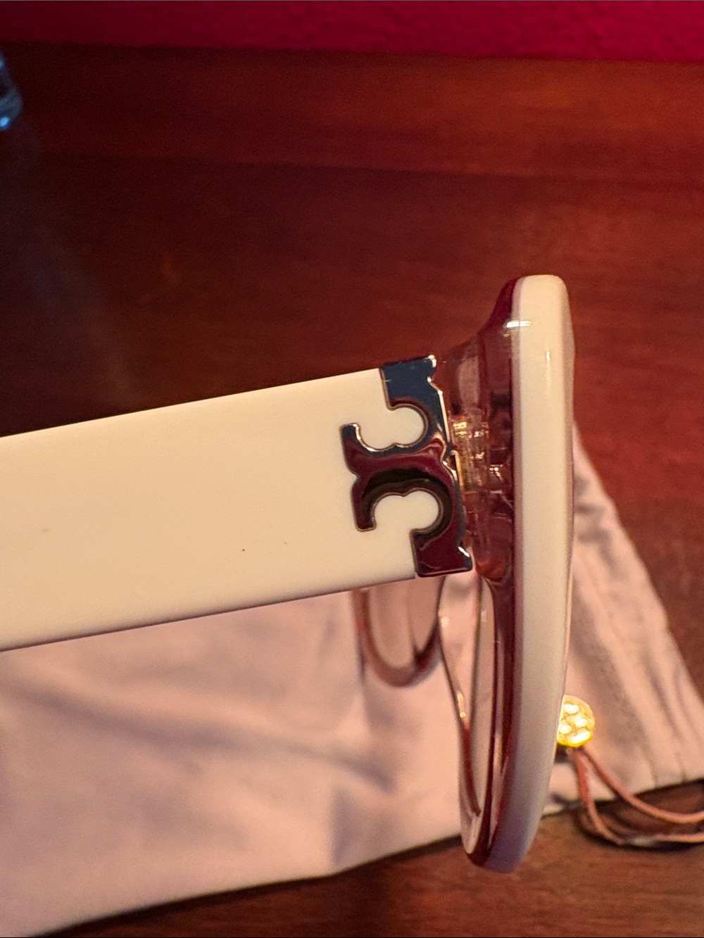 Tory Burch White Oversized Mirrored Cat-Eye Sunglasses - Picture 2 of 7